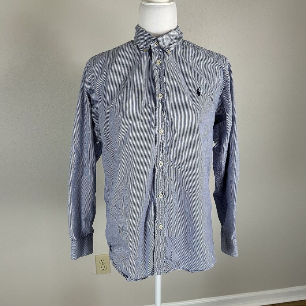 Polo Ralph Lauren Classic Fit Shirt Blue White Stripe S